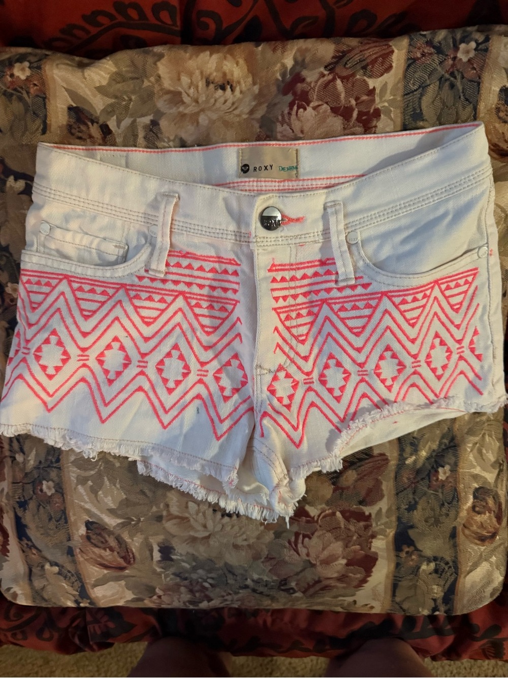 💖ROXY White Jean Shorts
